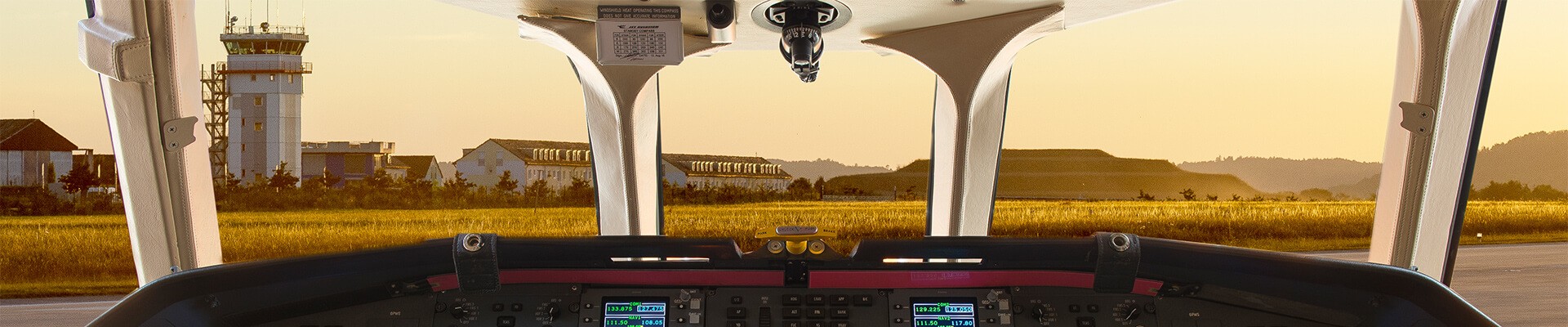 Blick aus dem Cockpit