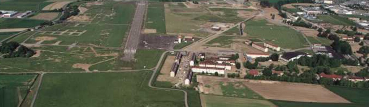 1935 Flugplatz von oben 1935 - Würth Aiport Schwäbisch Hall von oben